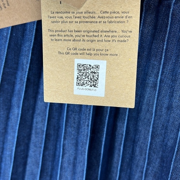 La fee maraboutee NWT denim Pleated Skirt women’s IT 34 - Picture 6 of 10